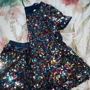Sequence Girls Top and skirt. Matching set.